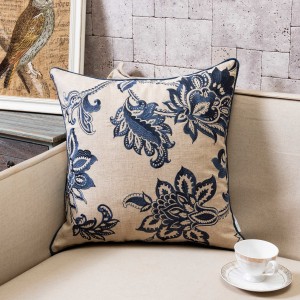 Lark Manor Flavien Embroidered French Country Throw Pillow LRKM2042